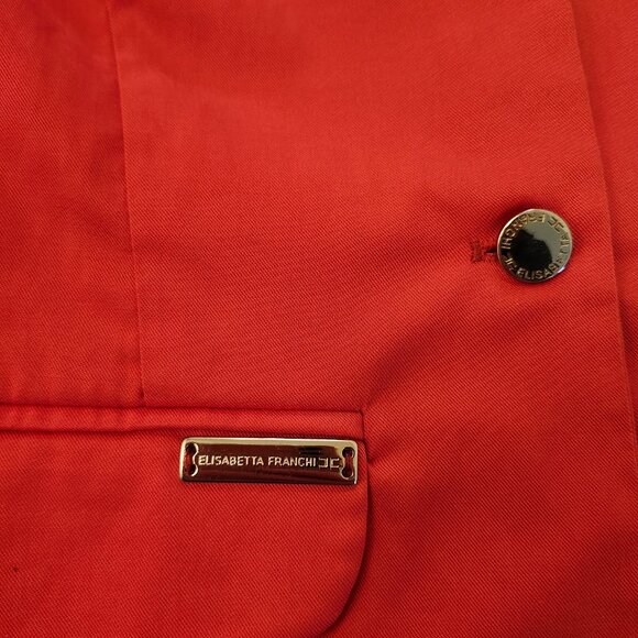 Elisabetta Franchi Celyn women's orange blazer in size XS - Picture 6 of 8